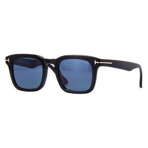 New TOM FORD Dax Black Polarised Square FT0751 01V Sunglasses Women